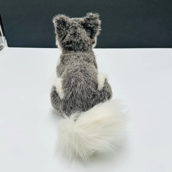 1996 Husqvarna Siberian Husky Wolf Dog Plush Puppy 15” Laying Stuffed Animal - Picture 6 of 10